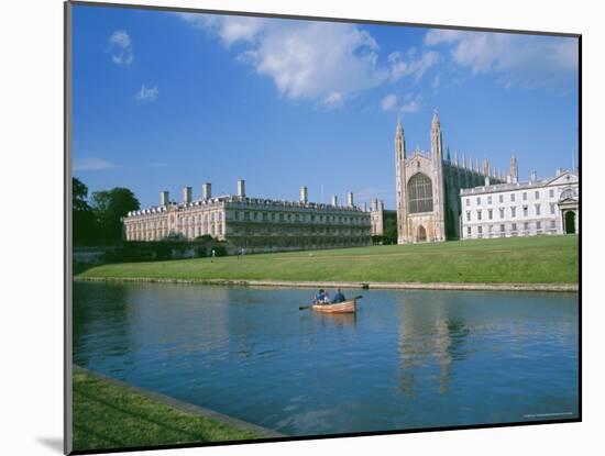 The Backs of the River Cam and Kings College Chapel, Cambridge, Cambridgeshire, England, UK-Ruth Tomlinson-Mounted Photographic Print