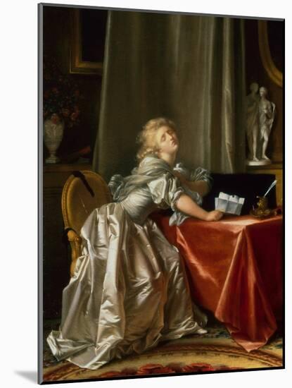 The Bad News (Oil on Canvas)-Jean-Honore Fragonard-Mounted Giclee Print