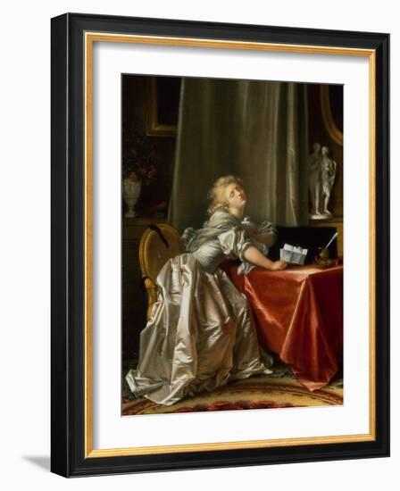 The Bad News (Oil on Canvas)-Jean-Honore Fragonard-Framed Giclee Print