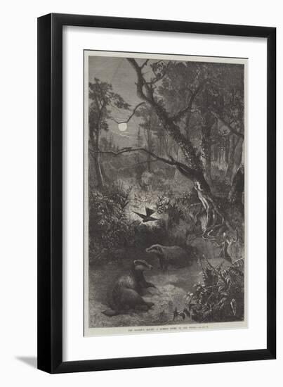 The Badger's Haunt, a Summer Night in the Woods-George Bouverie Goddard-Framed Giclee Print