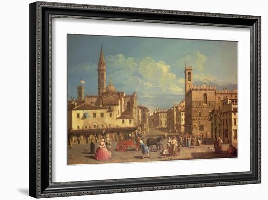 The Badia Fiorentina and the Palazzo Del Podesta in Piazza di San Firenze, circa 1754-Giuseppe Zocchi-Framed Giclee Print