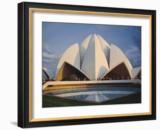 The Bahai Lotus Flower Temple, Built in 1980, Centre of the Bahai Faith, Delhi, India-Christopher Rennie-Framed Photographic Print