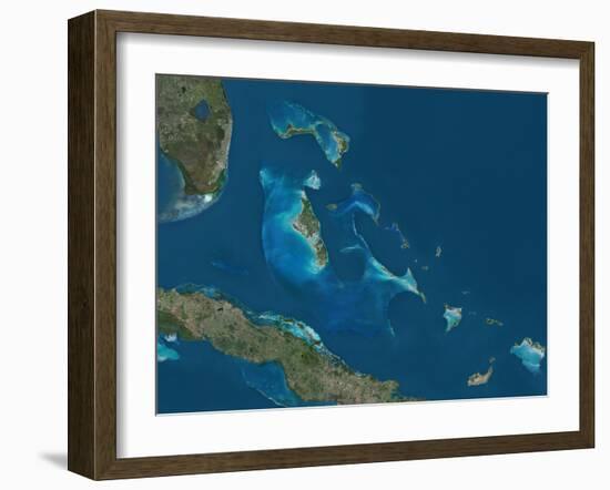 The Bahamas, Satellite Image-null-Framed Photographic Print