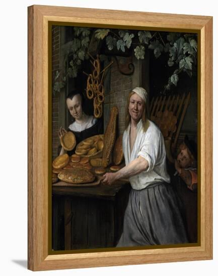 The Baker Arent Oostwaard and his Wife Catherina Keizerswaard. 1658-Jan Steen-Framed Premier Image Canvas