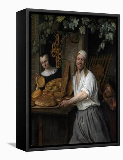 The Baker Arent Oostwaard and his Wife Catherina Keizerswaard. 1658-Jan Steen-Framed Premier Image Canvas