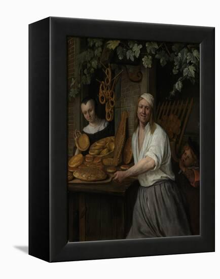 The Baker Arent Oostwaard and His Wife Catherina Keizerswaard, 1658-Jan Havicksz. Steen-Framed Premier Image Canvas