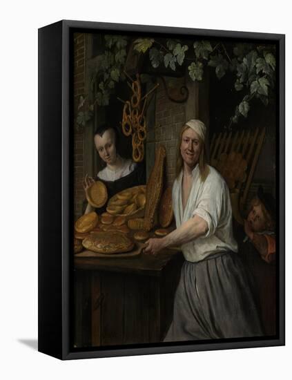 The Baker Arent Oostwaard and His Wife Catherina Keizerswaard, 1658-Jan Havicksz. Steen-Framed Premier Image Canvas