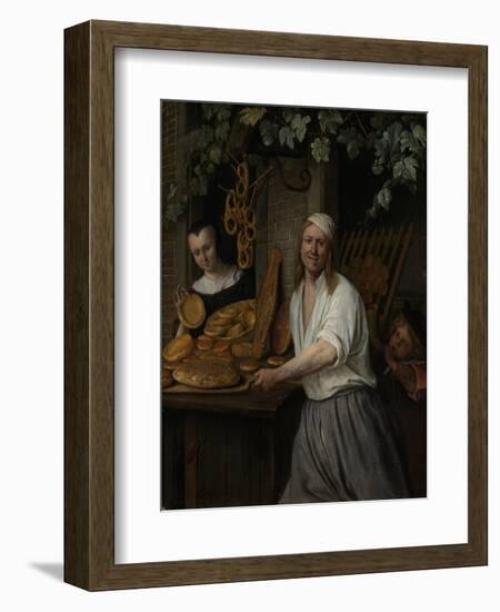 The Baker Arent Oostwaard and His Wife Catherina Keizerswaard, 1658-Jan Havicksz. Steen-Framed Giclee Print