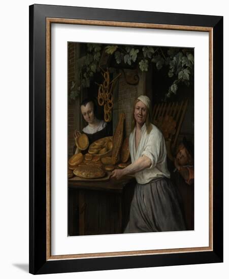 The Baker Arent Oostwaard and His Wife Catherina Keizerswaard, 1658-Jan Havicksz. Steen-Framed Giclee Print