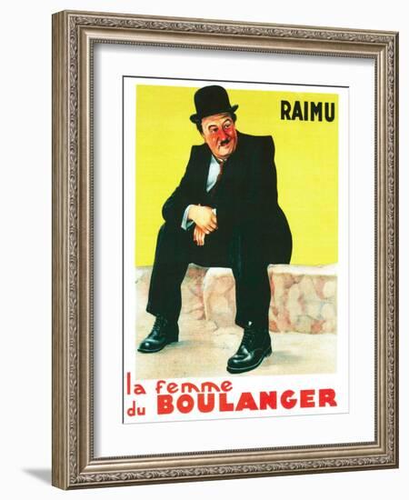 THE BAKER'S WIFE, (aka LA FEMME DU BOULANGER), French poster art, Raimu, 1938-null-Framed Art Print