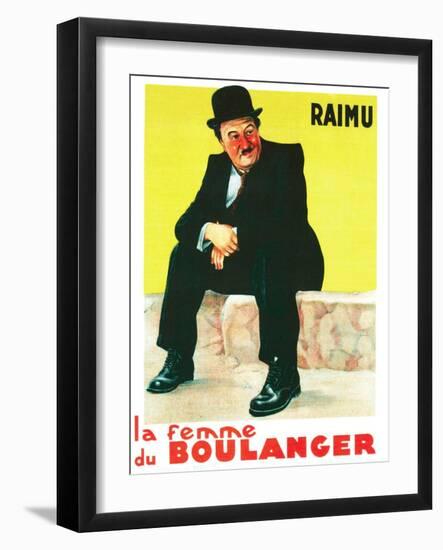 THE BAKER'S WIFE, (aka LA FEMME DU BOULANGER), French poster art, Raimu, 1938-null-Framed Art Print