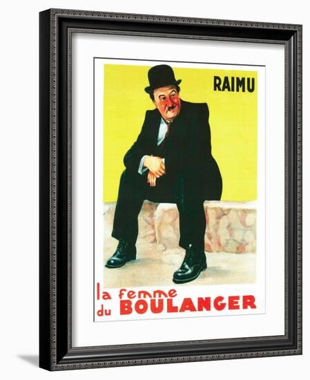 THE BAKER'S WIFE, (aka LA FEMME DU BOULANGER), French poster art, Raimu, 1938-null-Framed Art Print