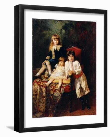 The Balashov's Children, 1880-Konstantin Makovsky-Framed Giclee Print