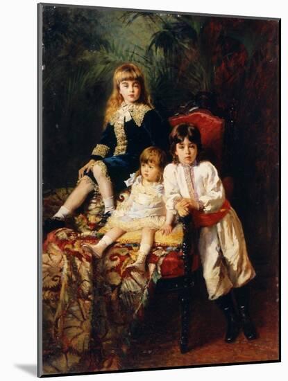 The Balashov's Children, 1880-Konstantin Makovsky-Mounted Giclee Print