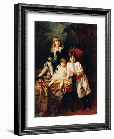 The Balashov's Children, 1880-Konstantin Makovsky-Framed Giclee Print