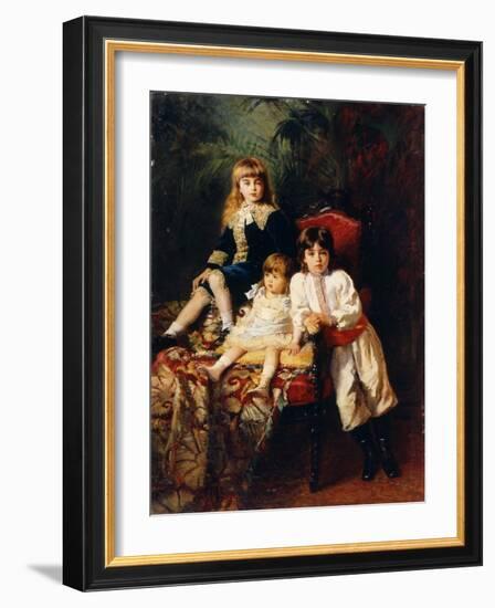 The Balashov's Children, 1880-Konstantin Makovsky-Framed Giclee Print