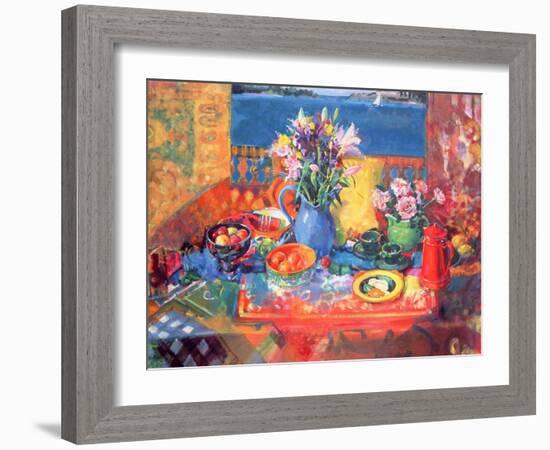 The Balcony Table-Peter Graham-Framed Giclee Print