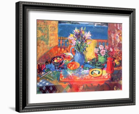 The Balcony Table-Peter Graham-Framed Giclee Print