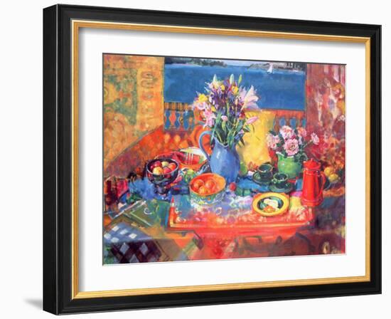 The Balcony Table-Peter Graham-Framed Giclee Print