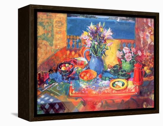 The Balcony Table-Peter Graham-Framed Premier Image Canvas