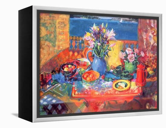 The Balcony Table-Peter Graham-Framed Premier Image Canvas