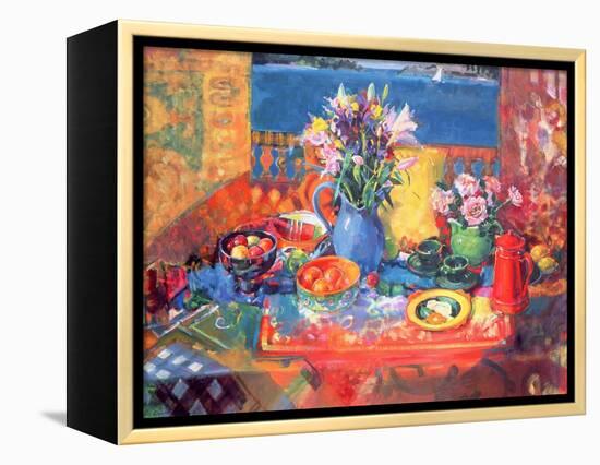 The Balcony Table-Peter Graham-Framed Premier Image Canvas