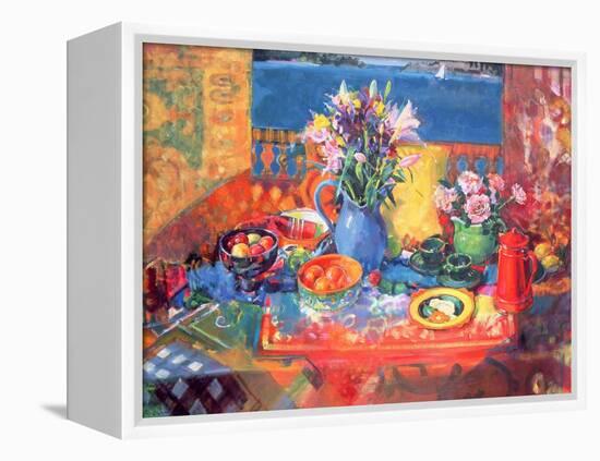 The Balcony Table-Peter Graham-Framed Premier Image Canvas