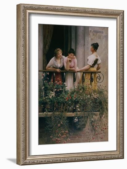 The Balcony-Eugen Von Blaas-Framed Giclee Print