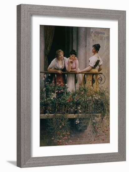 The Balcony-Eugen Von Blaas-Framed Giclee Print