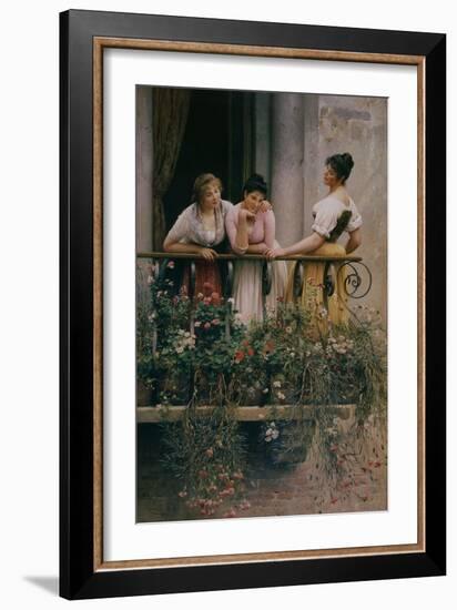 The Balcony-Eugen Von Blaas-Framed Giclee Print