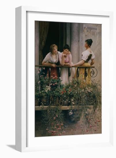 The Balcony-Eugen Von Blaas-Framed Giclee Print