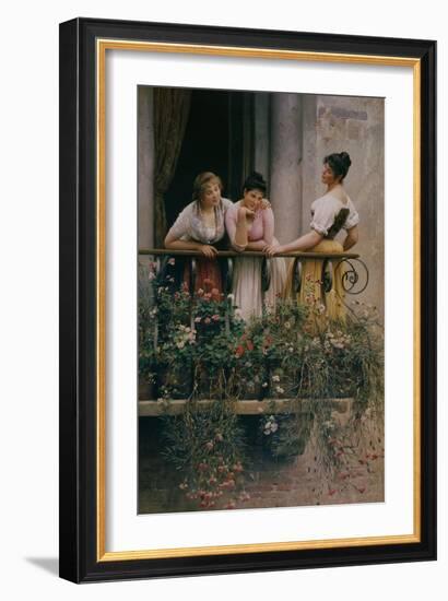 The Balcony-Eugen Von Blaas-Framed Giclee Print