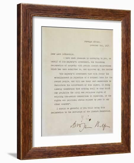 The Balfour Declaration-null-Framed Giclee Print