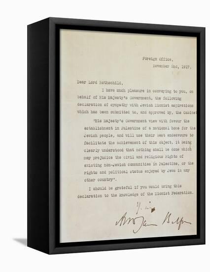 The Balfour Declaration-null-Framed Premier Image Canvas