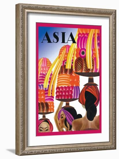 The Balinese Go Templewards-Frank Mcintosh-Framed Art Print