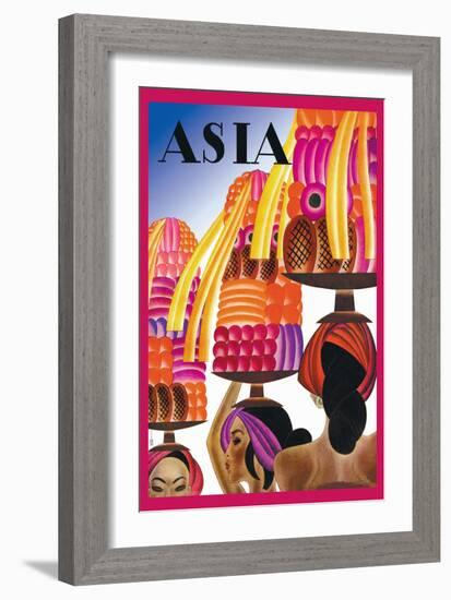 The Balinese Go Templewards-Frank Mcintosh-Framed Art Print