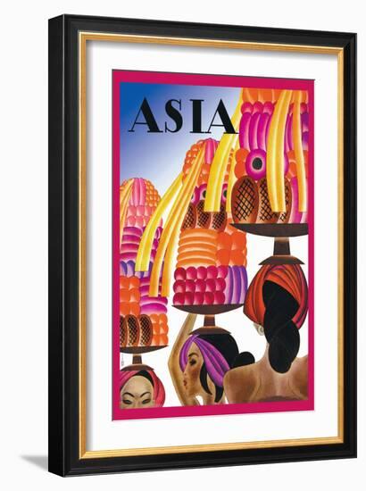 The Balinese Go Templewards-Frank Mcintosh-Framed Art Print