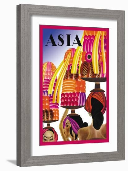 The Balinese Go Templewards-Frank Mcintosh-Framed Art Print