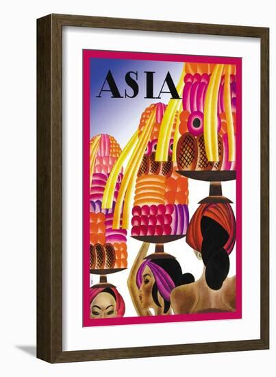 The Balinese Go Templewards-Frank Mcintosh-Framed Art Print