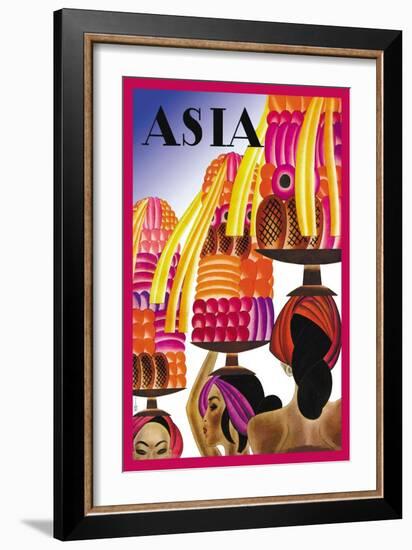 The Balinese Go Templewards-Frank Mcintosh-Framed Art Print