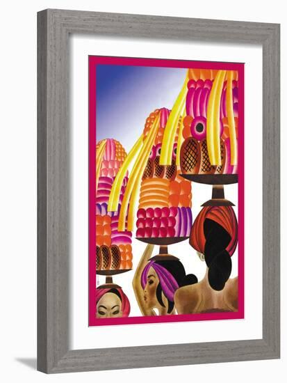 The Balinese Go Templewards-Frank Mcintosh-Framed Art Print