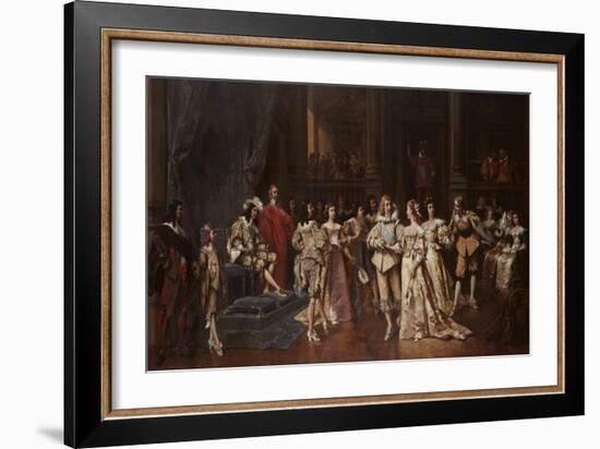 The Ball at the Court of Louis XIII of France-Wladyslaw Bakalowicz-Framed Giclee Print