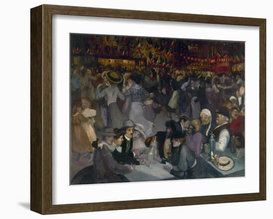 The Ball on the 14th of July-Théophile Alexandre Steinlen-Framed Giclee Print