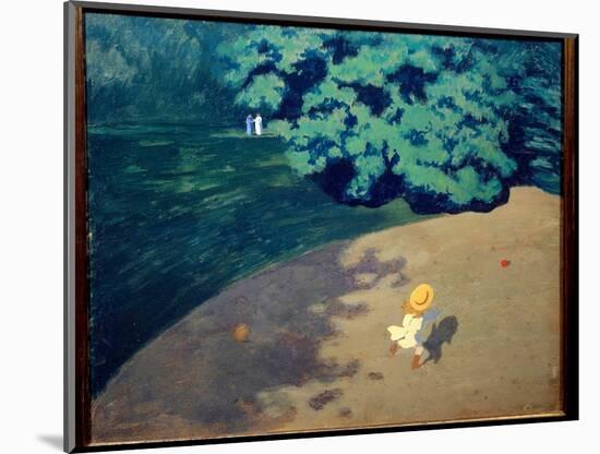 The Ball or Corner Park with Child Playing Ball Painting by Felix Vallotton (1865-1925) 1899 Sun. 0-Felix Edouard Vallotton-Mounted Giclee Print