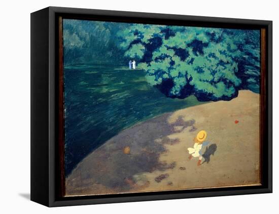 The Ball or Corner Park with Child Playing Ball Painting by Felix Vallotton (1865-1925) 1899 Sun. 0-Felix Edouard Vallotton-Framed Premier Image Canvas
