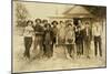 The Ball Team Composed Mostly of Glassworkers. Indiana, 1908 (Sepia Photo)-Lewis Wickes Hine-Mounted Giclee Print