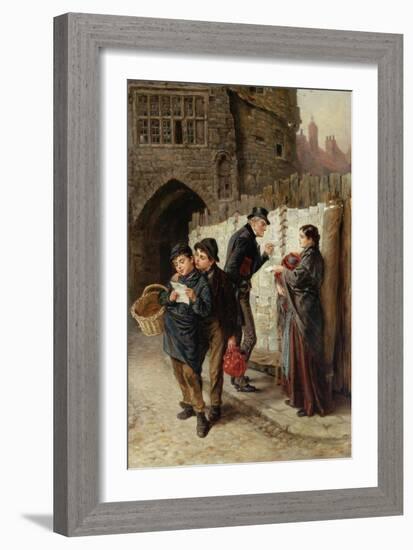 The Ballad Seller, the Black Gate, 1884-Ralph Hedley-Framed Giclee Print