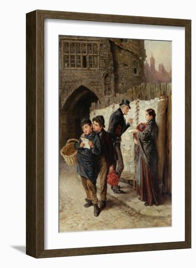 The Ballad Seller, the Black Gate, 1884-Ralph Hedley-Framed Giclee Print