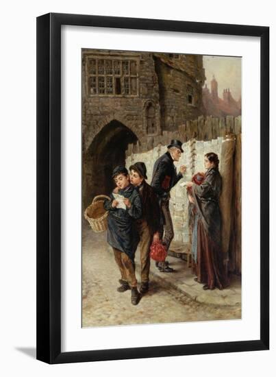 The Ballad Seller, the Black Gate, 1884-Ralph Hedley-Framed Giclee Print