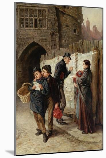 The Ballad Seller, the Black Gate, 1884-Ralph Hedley-Mounted Giclee Print